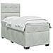 Letto box spring con materasso Grigio Chiaro 90 x 200 cm - Foto miniatura 3