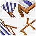 Lettino 2 pcs 3 Posizione Legno di Eucalipto Massello - Foto miniatura 4