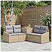 Set di divani 5 pz Beige e Grigio Chiaro - Foto miniatura 3