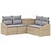 Set di divani 5 pz Beige e Grigio Chiaro - Foto miniatura 1
