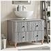 Armadio per Lavabo da Bagno ALKMAAR Sonoma grigio - Foto miniatura 2