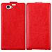 Custodia Compatibile Con Sony Xperia Z1 Compact In Rosso Mela - Coperchio Protettivo In Design Flip Con Chiusura Magnetica - Foto miniatura 3