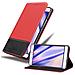 Custodia Compatibile Con Huawei P8 In Rosso Nero - Coperchio Protettiva Con Chiusura Magnetica, Funzione Stand E Tasca Per Le Carte - Foto miniatura 4