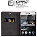 Custodia Compatibile Con Huawei P8 In Rosso Nero - Coperchio Protettiva Con Chiusura Magnetica, Funzione Stand E Tasca Per Le Carte - Foto miniatura 6