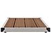 Piatto Doccia Da Esterni In Acciaio Inox Wpc 110x62 Cm Marrone - Foto miniatura 3