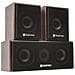 Sistema 5.0 Home Theather - Home Cinema 1140w passivo con 2 diffusori da pavimento, 1 centrale, 2 satelliti Colore Noce - Foto miniatura 6