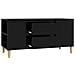 Mobile Porta Tv Nero 102x44,5x50 Cm In Legno Multistrato - Foto miniatura 6