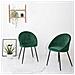 Set Di 2 Sedie Vintage In Velluto Verde Diane - Foto miniatura 8
