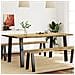 Tavolo Da Pranzo 150x90x75 Cm In Legno Massello Di Acacia - Foto miniatura 1