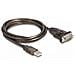62645 Cavo Seriale Nero 1,5 M Usb Tipo A Db-9 - Foto miniatura 1