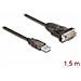 62645 Cavo Seriale Nero 1,5 M Usb Tipo A Db-9 - Foto miniatura 3