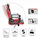 Sedia Poltrona Gaming Scrivania Ufficio Regolabile Girevole Direzionale Rosso - Foto miniatura 3