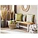 Set Di 2 Cuscini Filix Cotone 45 X 45 Cm Verde Trama Floreale - Foto miniatura 1