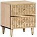 Comodini 2pz 40x33x46 Cm In Legno Massello Di Mango - Foto miniatura 1