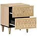 Comodini 2pz 40x33x46 Cm In Legno Massello Di Mango - Foto miniatura 2