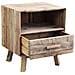 Comodino Da Interno In Legno Di Pino Con 1 Cassetto Timothy - Foto miniatura 2