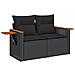 Set Divani da Giardino con Cuscini 7pz Nero Polyrattan - Foto miniatura 5
