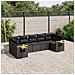 Set Divani da Giardino con Cuscini 7pz Nero Polyrattan - Foto miniatura 7