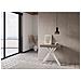 Consolle allungabile 90x40/196 cm Krack Small tortora gambe bianche - Foto miniatura 2