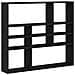 Scaffale a Parete Rovere Nero 90x16x78 cm Legno Multistrato - Foto miniatura 1