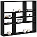 Scaffale a Parete Rovere Nero 90x16x78 cm Legno Multistrato - Foto miniatura 8