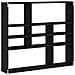 Scaffale a Parete Rovere Nero 90x16x78 cm Legno Multistrato - Foto miniatura 9