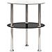 Lusso Casadino -  Tavolino A 2 Livelli Trasparente E Nero 38cm In Vetro Temperato - Foto miniatura 2