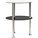 Lusso Casadino -  Tavolino A 2 Livelli Trasparente E Nero 38cm In Vetro Temperato - Foto miniatura 1