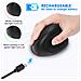 Mouse Verticale Ergonomico Ricaricabile Type-c A Doppia Modalità Black - Foto miniatura 6