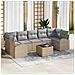 Set di Divani da Giardino 8 Pezzi con Cuscini Beige in Polyrattan - Foto miniatura 2