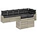 Set Divano da Giardino in 8 Pezzi con Cuscini Grigio Chiaro Rattan Sintetico, Set Divano da Giardino 2 Posti con Cuscini Grigio Chiaro Rattan Sintetico - Foto miniatura 1