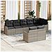 Set Divano da Giardino in 8 Pezzi con Cuscini Grigio Chiaro Rattan Sintetico, Set Divano da Giardino 2 Posti con Cuscini Grigio Chiaro Rattan Sintetico - Foto miniatura 2