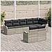Set Divano da Giardino in 8 Pezzi con Cuscini Grigio Chiaro Rattan Sintetico, Set Divano da Giardino 2 Posti con Cuscini Grigio Chiaro Rattan Sintetico - Foto miniatura 3