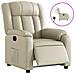 Poltrona Reclinabile Elettrica Crema in Similpelle - Foto miniatura 1