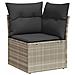 Set Divano da Giardino 6pz con Cuscini Grigio Chiaro Polyrattan - Foto miniatura 5