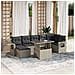 Set Divano da Giardino 8pz con Cuscini Grigio Chiaro Polyrattan - Foto miniatura 2