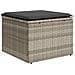 Set Divano da Giardino 8pz con Cuscini Grigio Chiaro Polyrattan - Foto miniatura 7