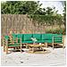 Set Salotto da Giardino 7pz con Cuscini Verdi Bambù - Foto miniatura 2