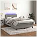 Letto a Molle Materasso e LED Grigio Chiaro 120x190 cm Velluto - Foto miniatura 5