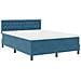 letto Box Spring con materasso e LED blu scuro 140x200 cm in velluto - Foto miniatura 3