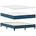 letto Box Spring con materasso e LED blu scuro 140x200 cm in velluto - Foto miniatura 5