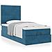 Struttura Letto Pouf con Materassi 80x200 cm Velluto - Foto miniatura 4