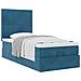 Struttura Letto Pouf con Materassi 80x200 cm Velluto - Foto miniatura 5