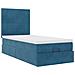 Struttura Letto Pouf con Materassi 80x200 cm Velluto - Foto miniatura 6