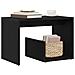 Tavolino  Nero Rovere 59x36x38 cm Legno ingegnerizzato - Foto miniatura 3