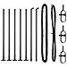 Pali recinzione con basi 7 pcs Ø32mm 110cm Acciaio zincato - Foto miniatura 1