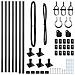 Pali recinzione con basi 7 pcs Ø32mm 110cm Acciaio zincato - Foto miniatura 3