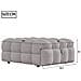 Letto Imbottito, Poggiapiedi 2 In 1, Divano Letto A Scomparsa, Letto Singolo, Letto A Soppalco, Tessuto Orsetto, Grigio - Foto miniatura 4