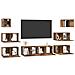 Set mobile TV 8 pcs Legno vecchio 60 x 30 x 30 cm - Foto miniatura 3