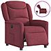 Poltrona Elettrica Reclinabile Rosso Vino in Tessuto - Foto miniatura 1